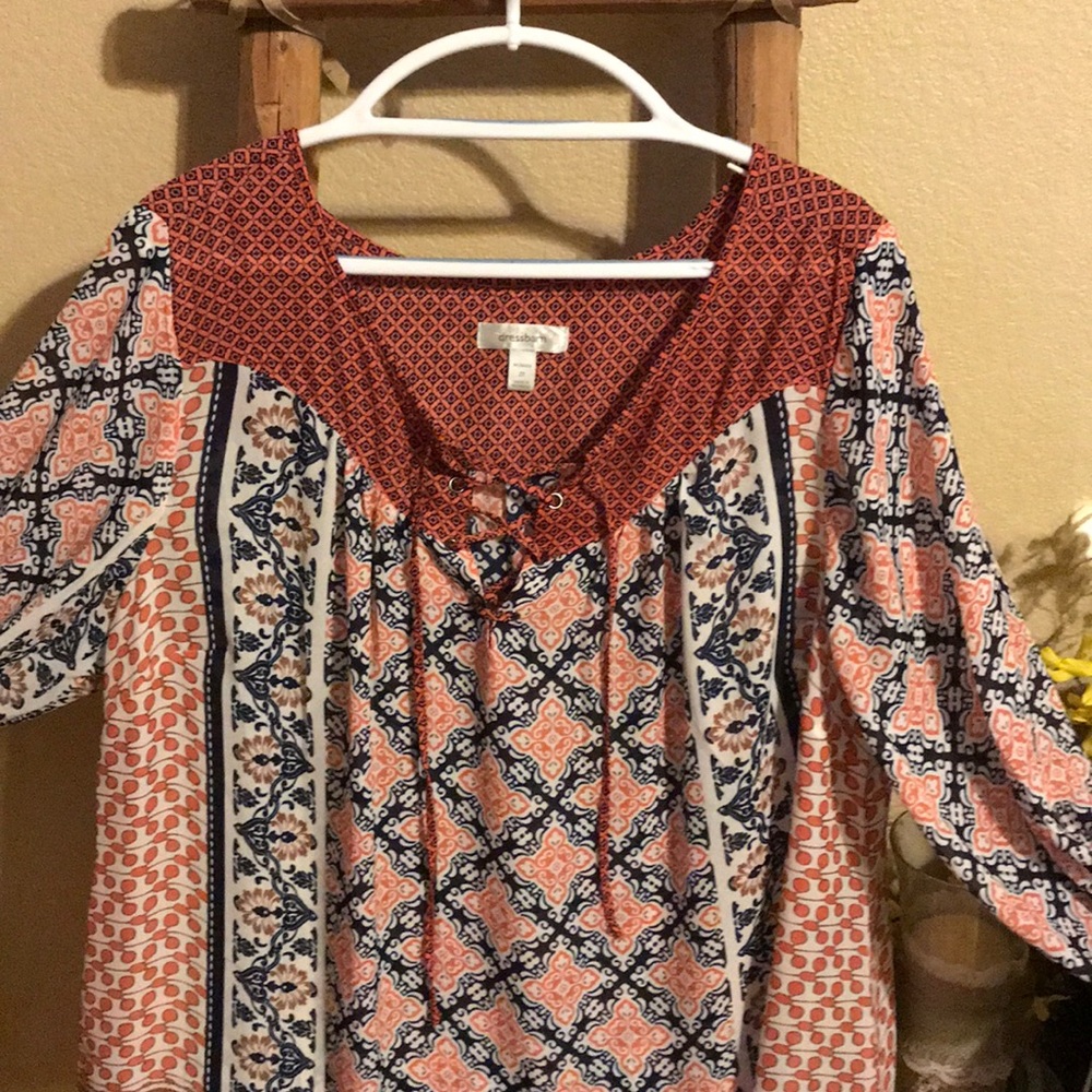 Dress Barn Sheer Boho Top